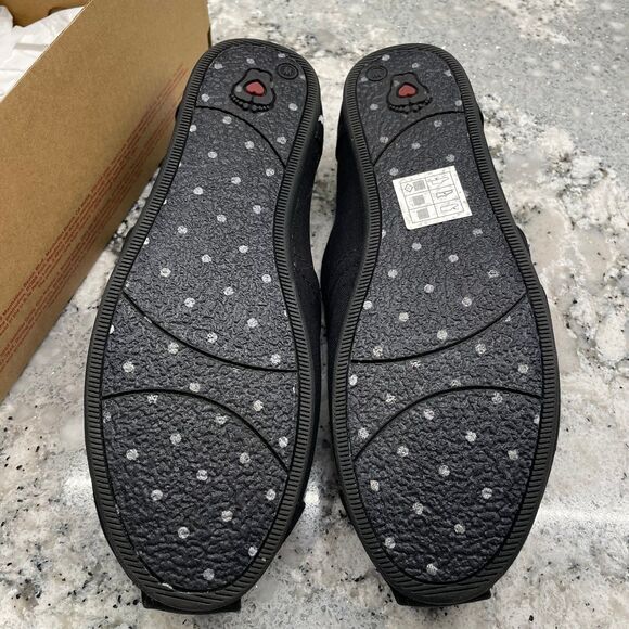New NIB Skechers BOBS Black Peace & Love Womens's Size 5.5 Canvas Shoes Wide - Picture 6 of 10